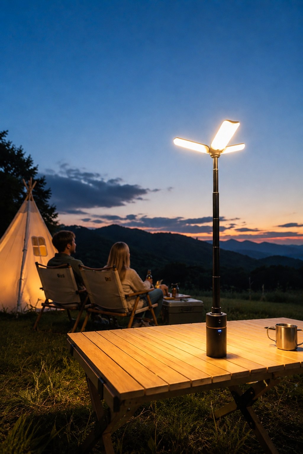BAYU Telescopic LED Camping Light – 1600LM