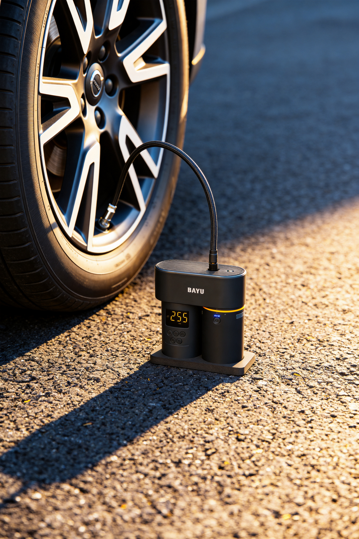 BAYU Portable Tyre Inflator – 120W Air Compressor
